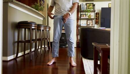 Showing My Beautiful Dick, Balls, Ass, Bare Feet