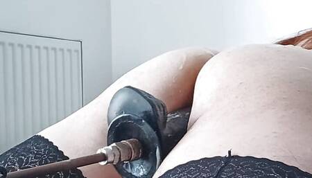 Big dildo machine fucking me good. Anal machine is perfect. Hard orgasm.