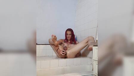 getting dirty before my shower