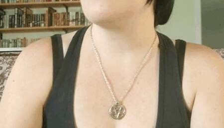 Rocker Chick Shows Off Pantyhose and Blows