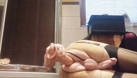 Sissygasm Handsfree Cumming Fat Dildo