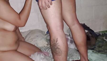 A Fat Slut Is Tied up with a Collar so That a Big Dick Can Be Well Pushed Down Her Throat