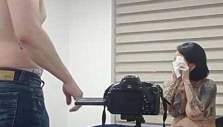 Recording a porn with my stepmom