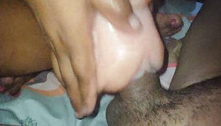 She Stepsister tries to pump me using toy vagina