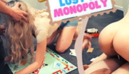 Naive best friend's wife gets fucked to pay debts in Monopoly.