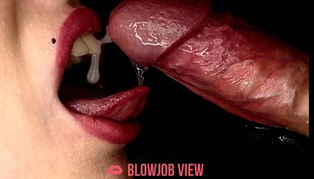 She loves and swallows my hot cum ASMR