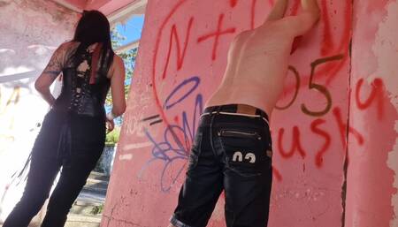 BDSM Punishment of a Disobedient Slave. Scream, but No One Will Hear You Here