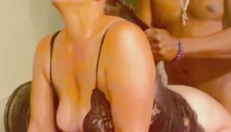 Oge Bad MILF with Big Ass Sucks and Fucks a Black Cock