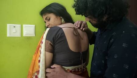 Vaishnavy and Sharun Raj long lip lock part 4, Mallu couple hot lip lock, Lip lock in saree, Saree romance with hot lip lock