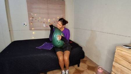 I ran so I could pop my balloons