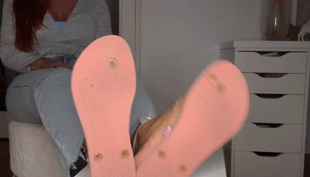 HE CLEAN MY FLIP FLOPS & JERKS OFF