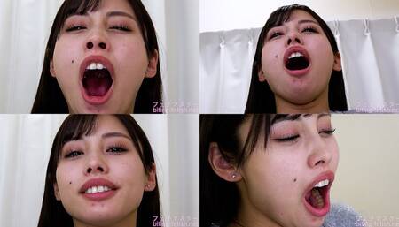 Mai Arisu - CLOSE-UP of Japanese cute girl YAWNING