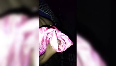 69 Pink Satin Silk Suit Handjob of Neighbour Bhabhi