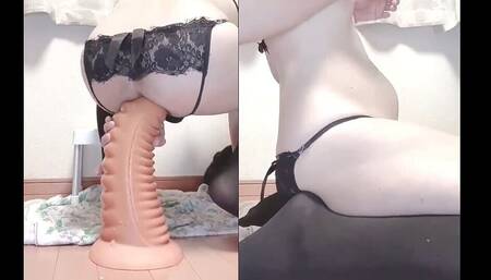 Anal with Huge Dildo Compilation