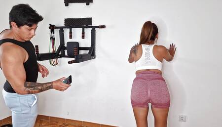 I Couldn't Resist My Neighbor's Ass. I Fucked Her During the Workout