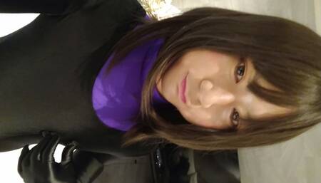 A cross-dressing boy masturbates with such an embarrassing appearance that he can't go out