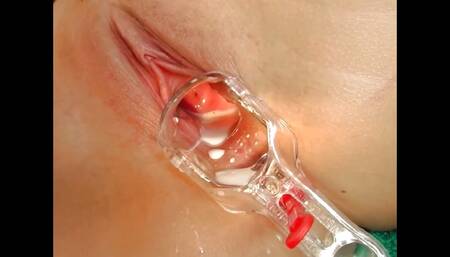 EURO Solo Masturbation - All Natural Babe Blonde Sexy Bitch you wana fuck, milk squirt, speculum with JO   2