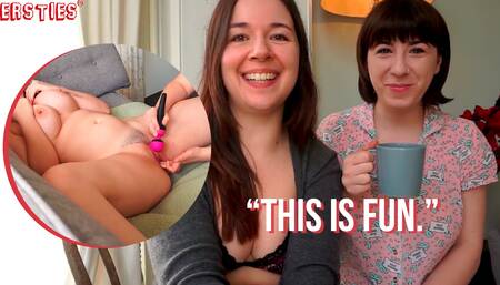 Ersties - Brunette Babe Leah Makes Kriss Moan With Pleasure