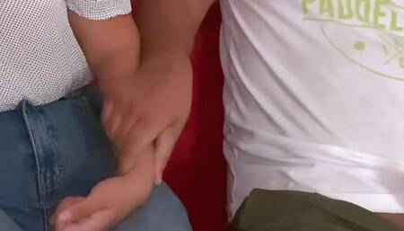 WAITING ROOM I MASTUBATE IN FRONT OF HER TO CONVINCE HER TO FUCK