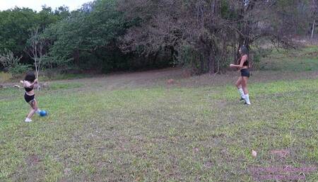 ANITA and NIKA - We want to play football with you! (HD)