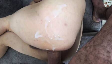 Bareback My Neighbours Stepson with the Best Huge Cock Creampie