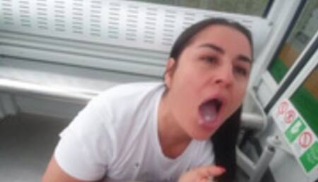 They catch me fucking in the cable car of Medellin Colombia kathalina7777 exhibitionist forever