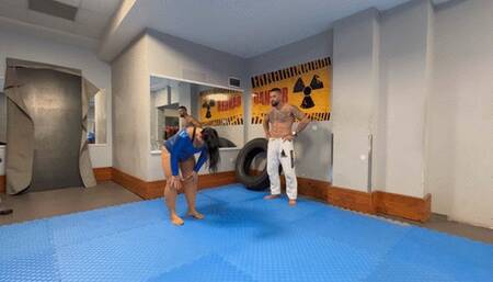 Lift and Carry: Ina with a Big, Muscular Guy on Her Shoulder