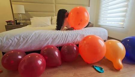 Popping balloons in stilettos