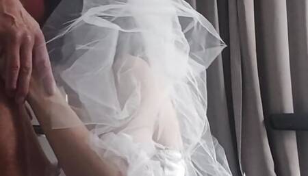 my brother in law fucks me and makes me moan in his room with my wedding underwear before my wedding ceremony