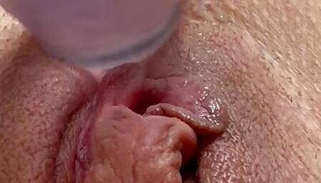 Swollen clit closeup