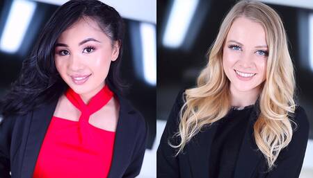 Bank Tellers Phoebe Kalib and Paris White Give Blowjobs