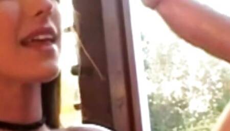 Horny Babe Stroking a Big Hard Dick In The Afternoon!