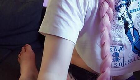 Sexy Teen uses Feet to make me cum - NagisaIf