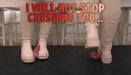 I Will Not Stop Crushing You Until I Hear the Safe Word! White Combat Socks Boots (Close Version) - TamyStarly - Cock Balls Crush Trample, Shoejob, CBT, Bootjob, Stomping