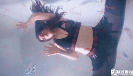 Q989 Cosette rides huge clear balloon on you - 480p