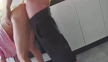 Taboo family. Real cheating wife with best friend while husband at work.