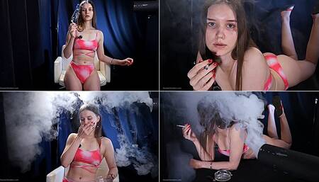 Smoking, smoke machine and coughing