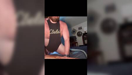 Dad helps to push the married man's load deeper into Sonns hole.