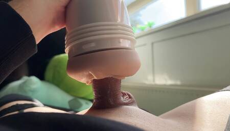 A Quickie In My Fleshlight And Cumming Twice