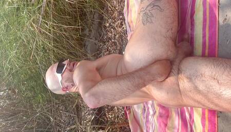 Stretching My Hole and Drinking Piss Outdoor