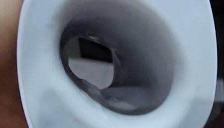 Cumming loads into my Bluetooth remote control pocket pussy because it has heating features (lovense Calor)(day 4)