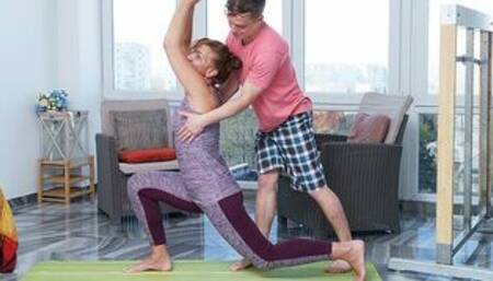 stepmom gets fucked by yoga instructor