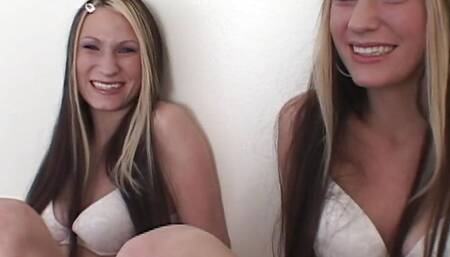 Simpson Twins with natural tits and Fingering Duo