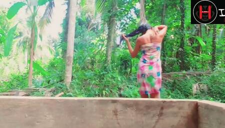 HOT YOUNG SLIM STRANGER GIRL FINGERING, PISSING AND BATHING IN JUNGLE OUTDOOR (HINDI ROLEPLAY)