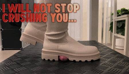 I Will Not Stop Crushing You Until I Hear the Safe Word! White Combat Socks Boots (Slave POV Version) - TamyStarly - Cock Balls Crush Trample, Shoejob, CBT, Bootjob, Stomping