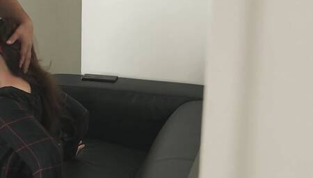 I was fucked by a neighbor on the couch my husband bought - licking my ass and pussy holes