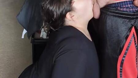 DD Sadie Sucks, Lactates and Swallows Stepdad's Cum