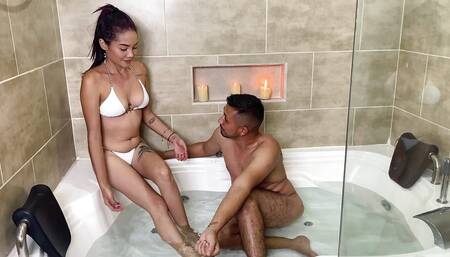 Honeymoon Surprise, Bathing Together in the Jacuzzi