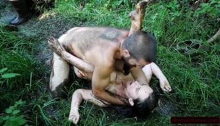 Muddy Nature MILF Takes Intense Grinding On Pussy And Ass From Hairy Cock