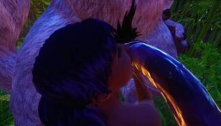 Furry Blowjob POV | Blowjob for a forest monster | Wild Life